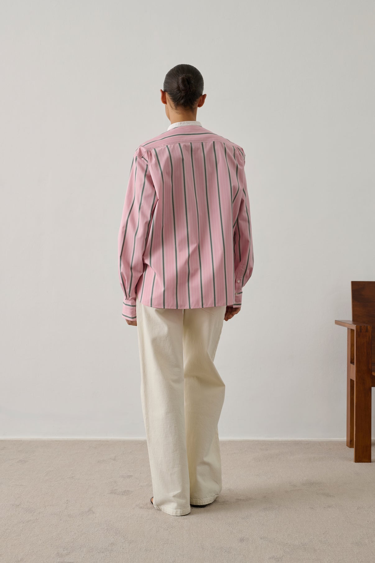 Chemise Bermudes - Rose/Gris - Coton - Femme vue 3