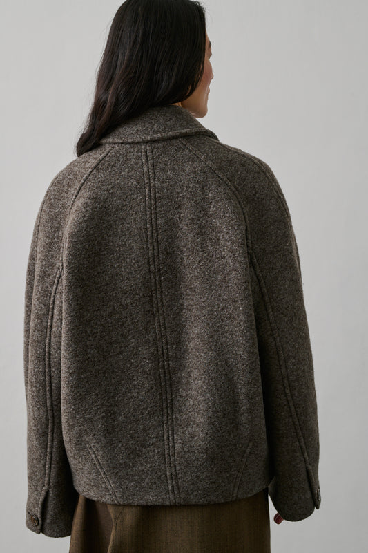 Manteau Balard - Gris Marron - Laine - Femme